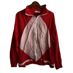 After All Vintage Pink & Red Light Weight Windbreaker Jacket